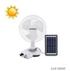 1 Ventilateur Solaire Portable Avec 2 Ampollets LED ET Panneau Solaire
