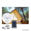 3 Ventilateur Solaire Portable Avec 2 Ampollets LED ET Panneau Solaire